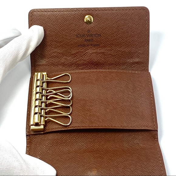 LOUIS VUITTON MONOGRAM 6 KEY HOLDER HOOK POUCH WALLET - Picture 5 of 7